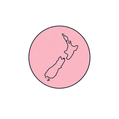 Pink New Zealand badge